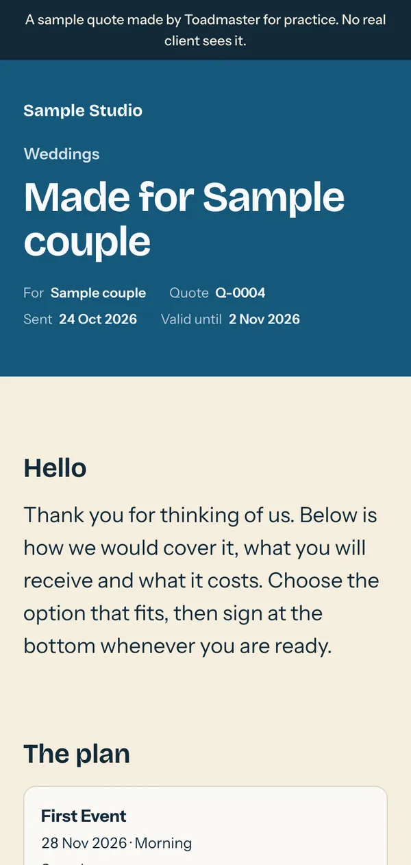 The Folio layout on a phone.