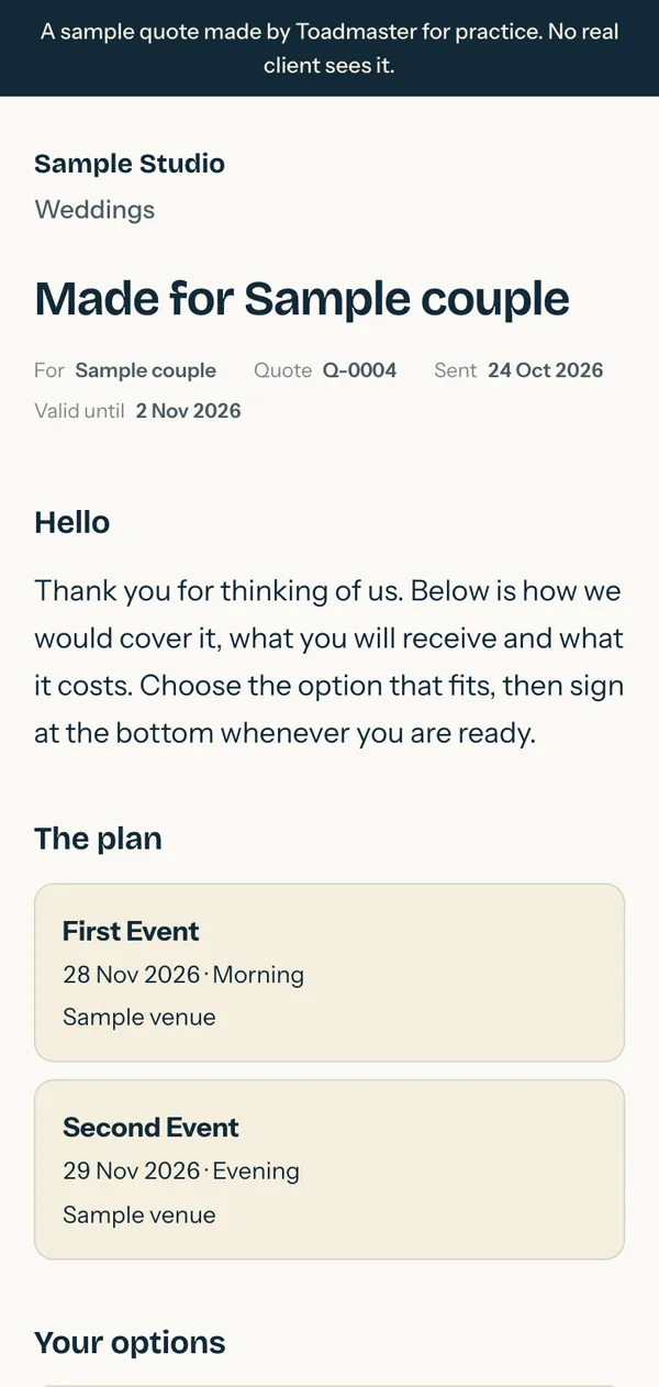 The Letter layout on a phone.